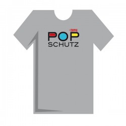 T-Shirt POPSCHUTZ grau vorne